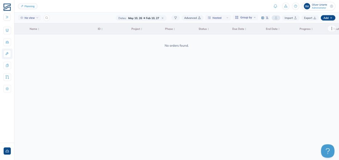 The Planning module, where Add to Delivery and Remove from Delivery live