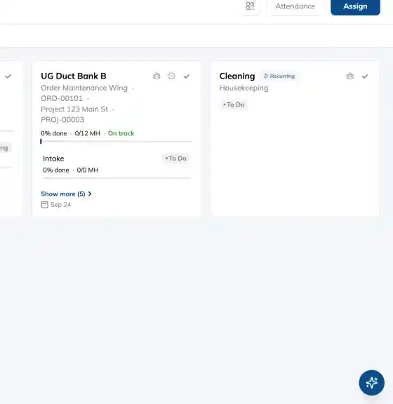 The BSWL Assistant launcher, a round button in the bottom right corner of the Build page.